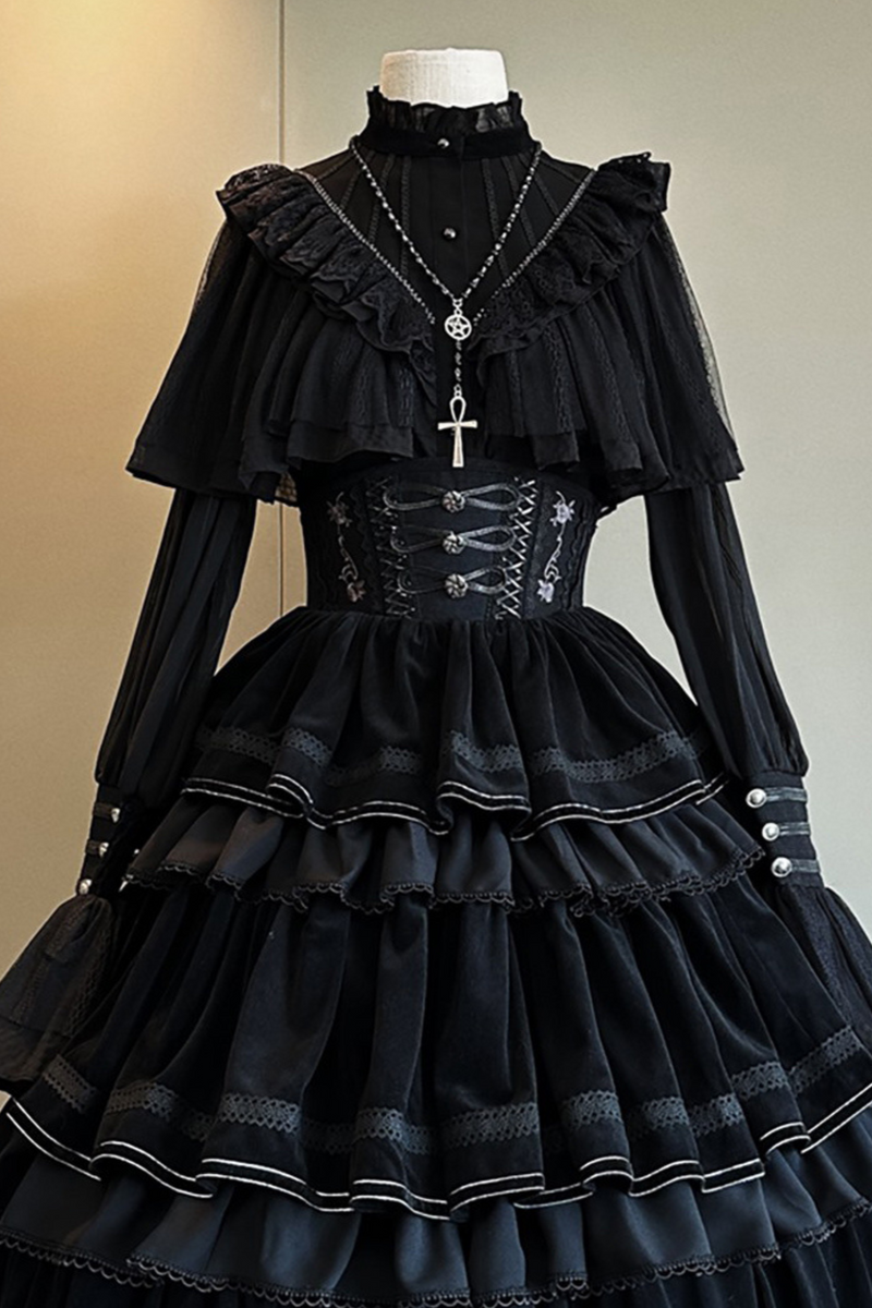 [pre-order] Lolita Shirt + Fishbone Corset Skirt