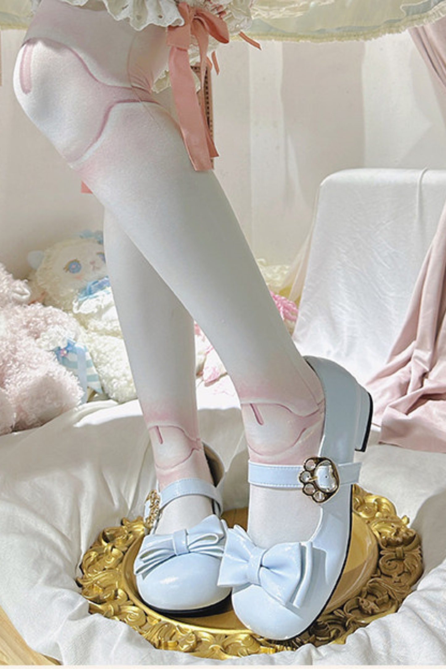 Glossy Ribbon Lolita Shoes