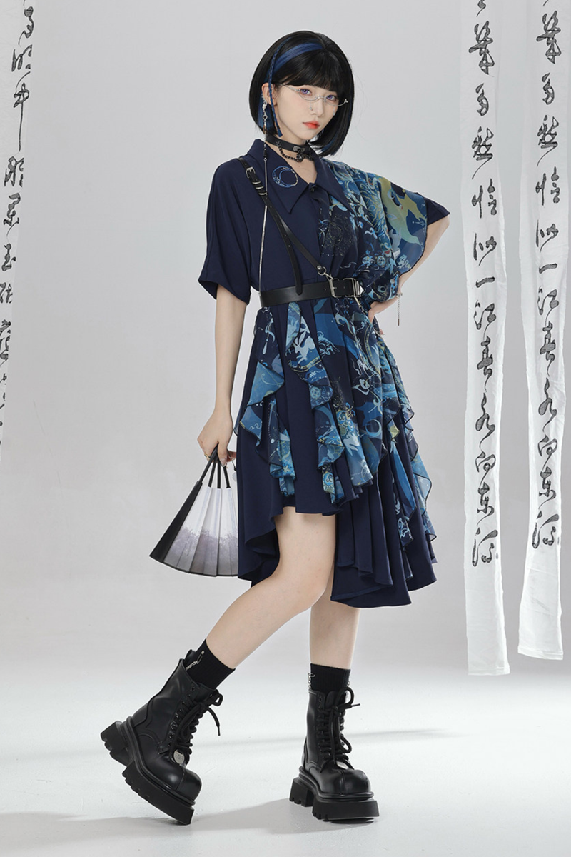 Chinese-style Embroidery Dress + Belt + Girdle