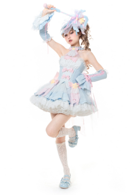 Magic Fairy Sparkling Water Lolita Top + Skirt + Hair Clip + Tail + Magic Stitching