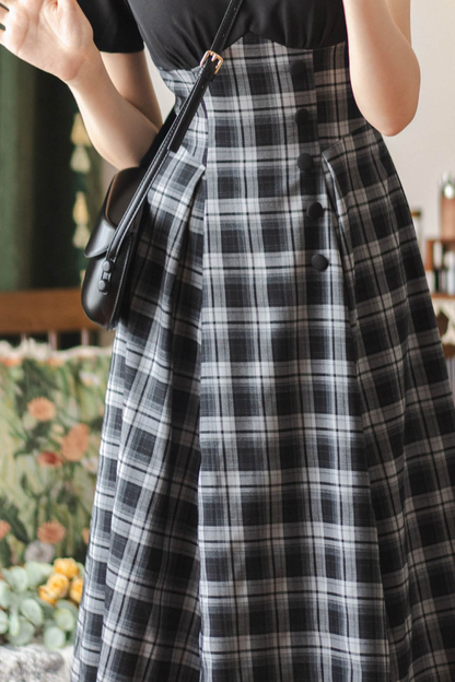 Retro Plaid Lolita Dress