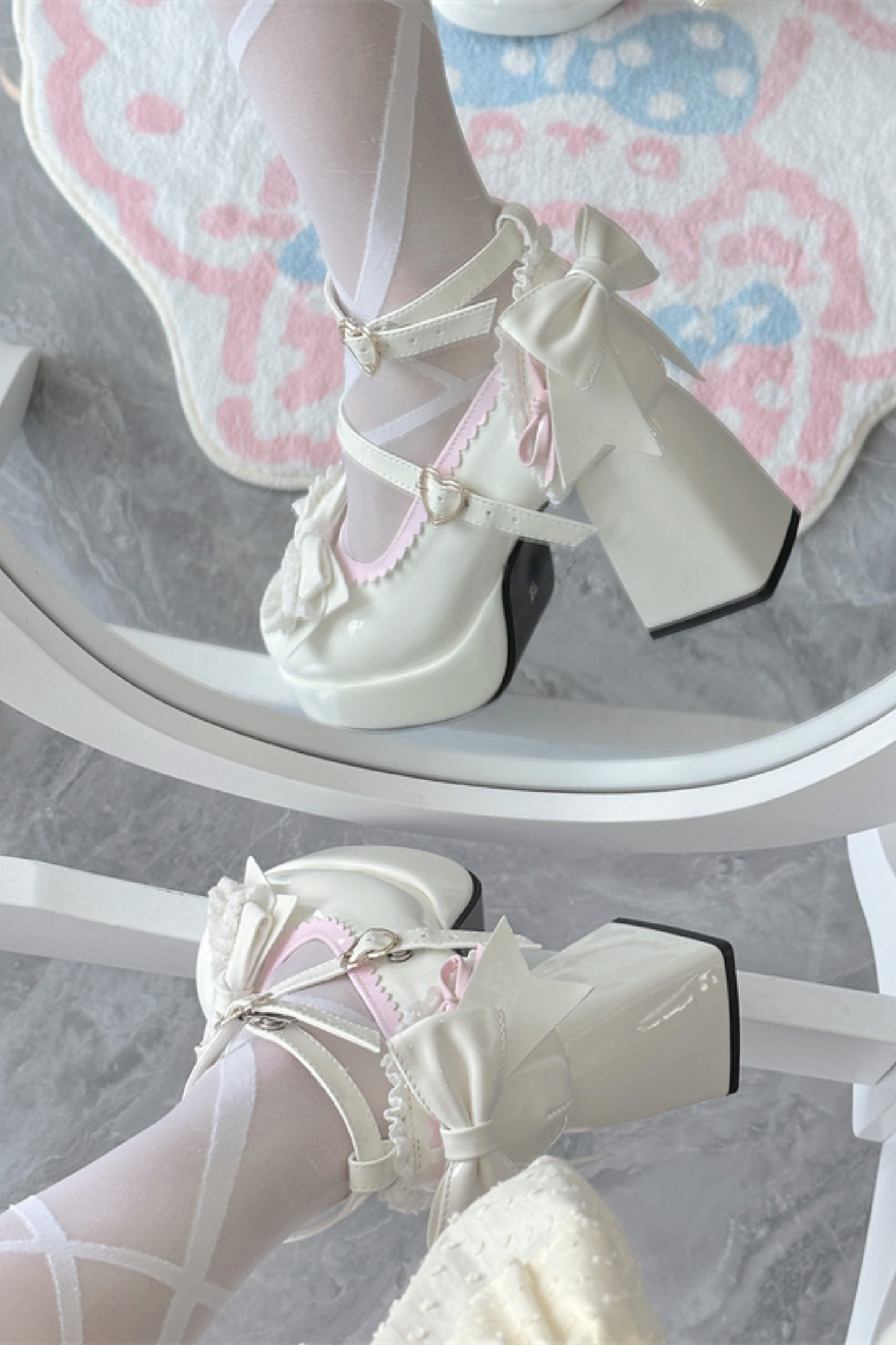 Ruffle Ribbon Lolita Shoes