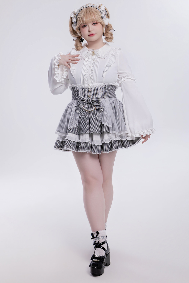 Sweet Ruffled Puff Long Sleeve Blouse