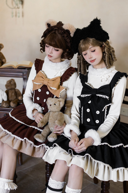 Doll Lolita Dress + Top + Animal Leg Loops + Animal Headband