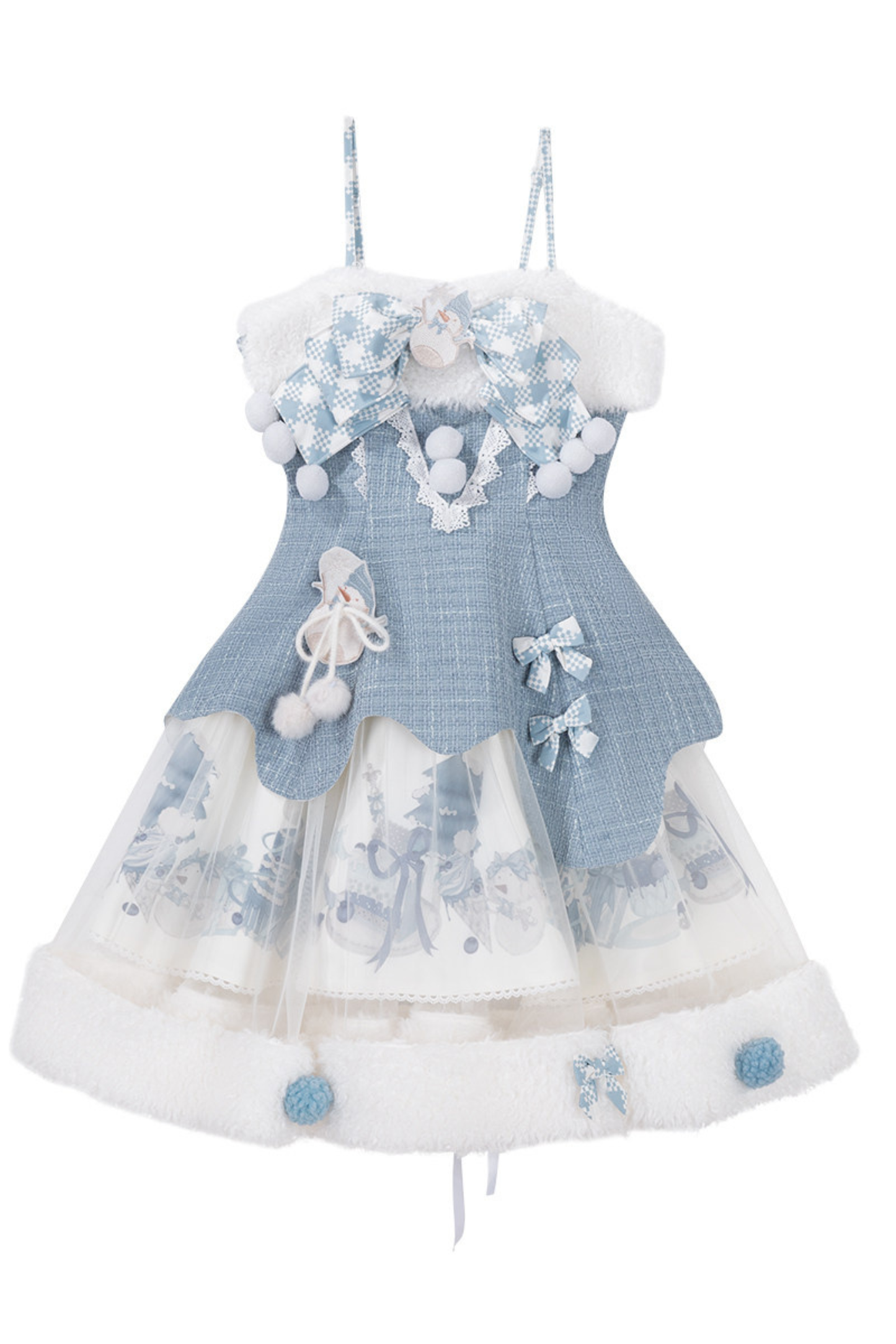 Snow Island Lolita Dress + Top + Shawl
