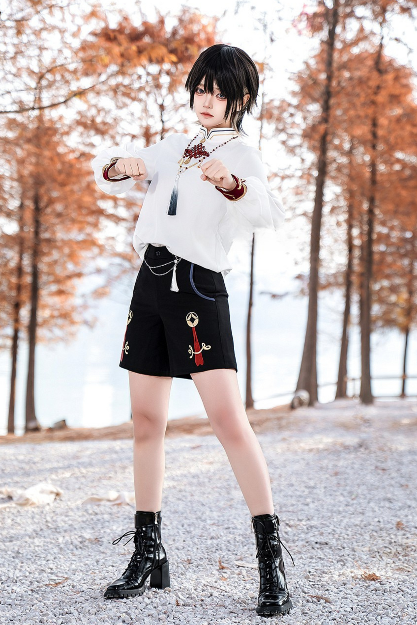 Treasure Chinese-style Element Hoodie Jacket Suit Set