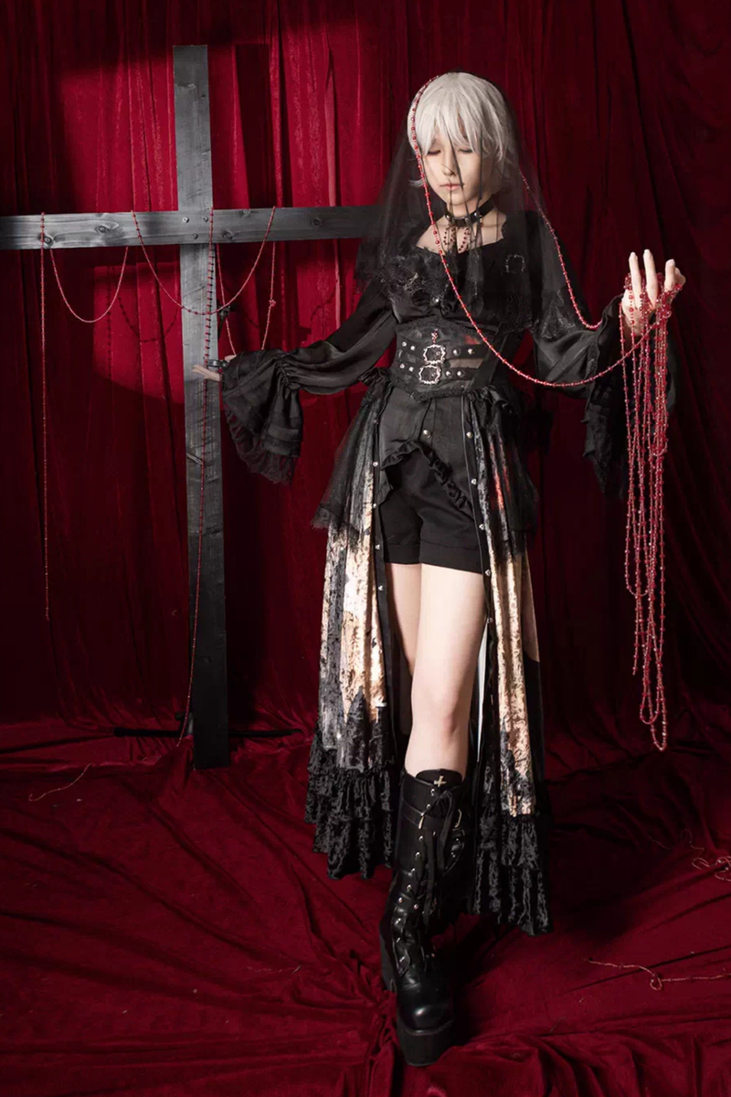 Gothic Lolita Dark Jumper Skirt + Shirt