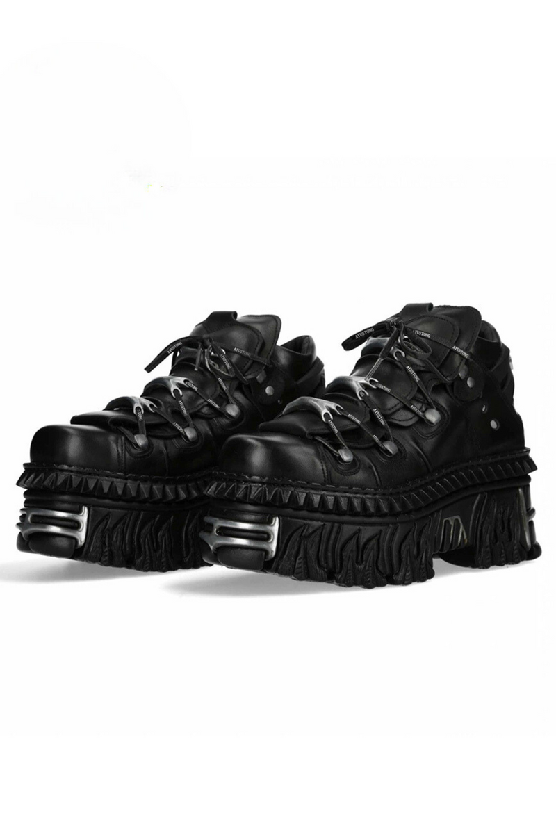 Fire Design Metal Platform Shoes