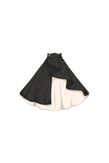 Shirt + Irregular Skirt