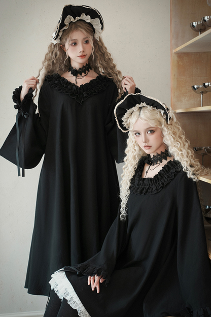 [pre-order] Gothic Doll Lolita Dress + Lolita Apron