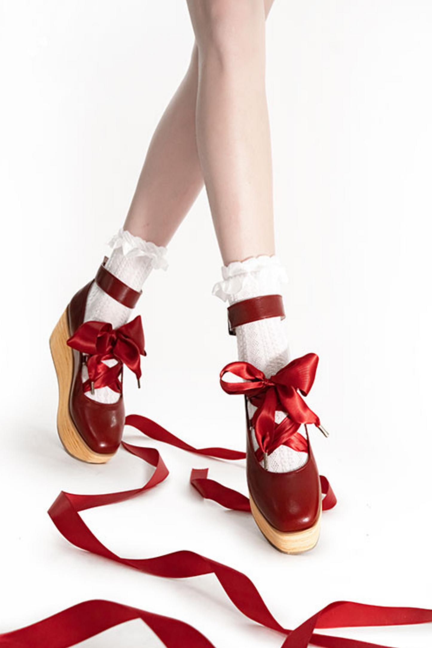 Ribbon Platform Lolita Shoes