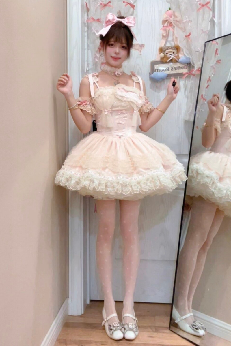 Sweet Jenny Lolita Jumper Skirt + Necklace + Hat + Headband