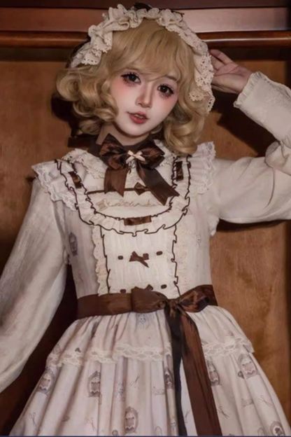 [pre-order Deadline: March 26] Cherry Lolita Dress + Jumper Skirt + Shirt + Bonnet + Headband