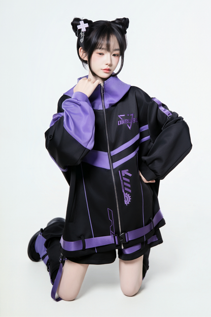 Cyber Subculture Jersey Jacket + Shorts + Leg Covers