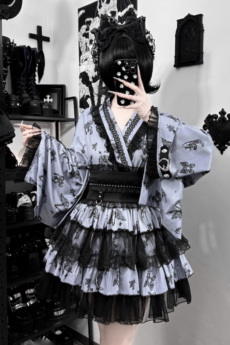 Galaxy Dark Lace Dark Kawaii Yukata
