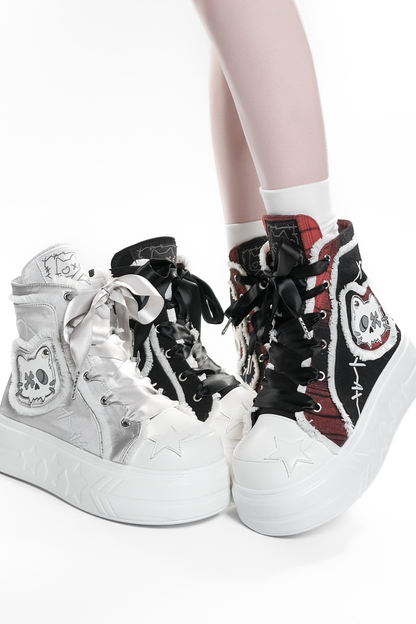 Dark Cat Canvas Sneakers