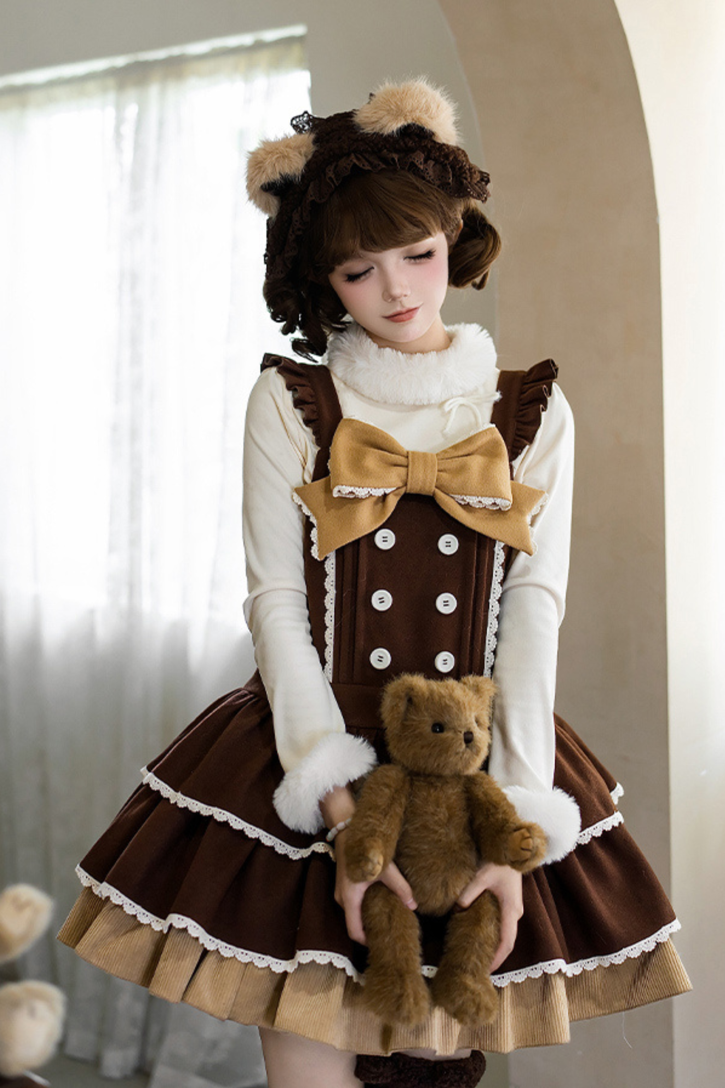 Doll Lolita Dress + Top + Animal Leg Loops + Animal Headband
