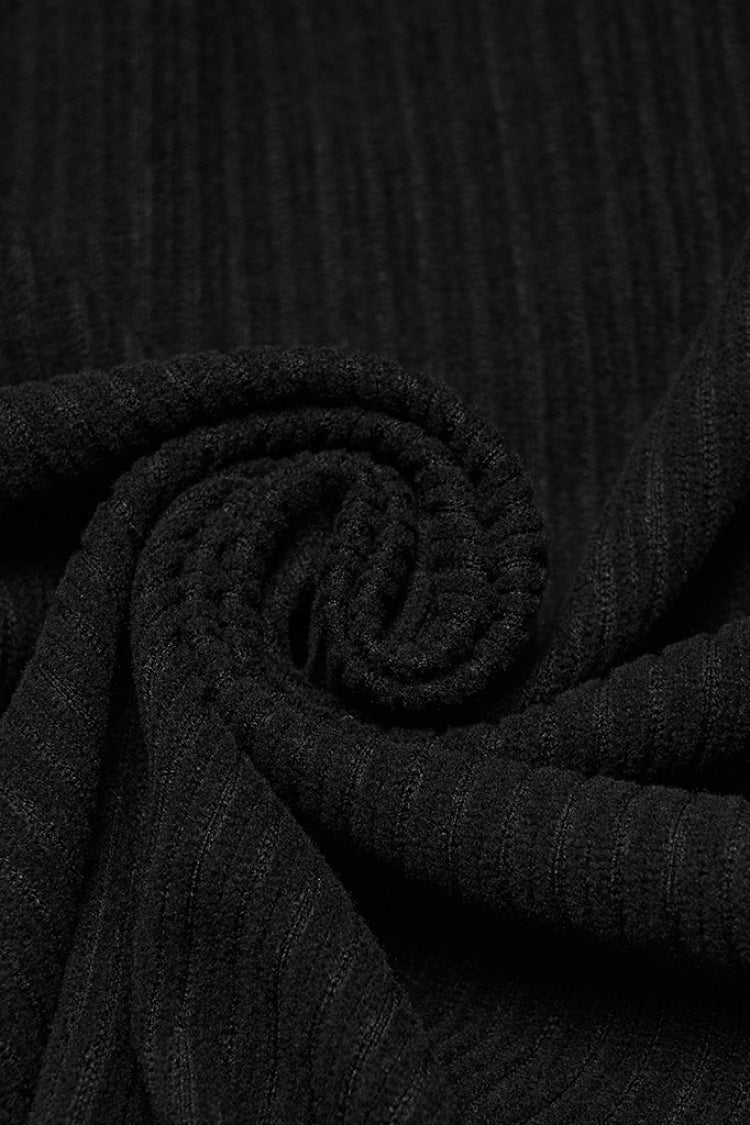 Black Stand Collar Long Sleeves Spliced Buckled Strappy Punk Top
