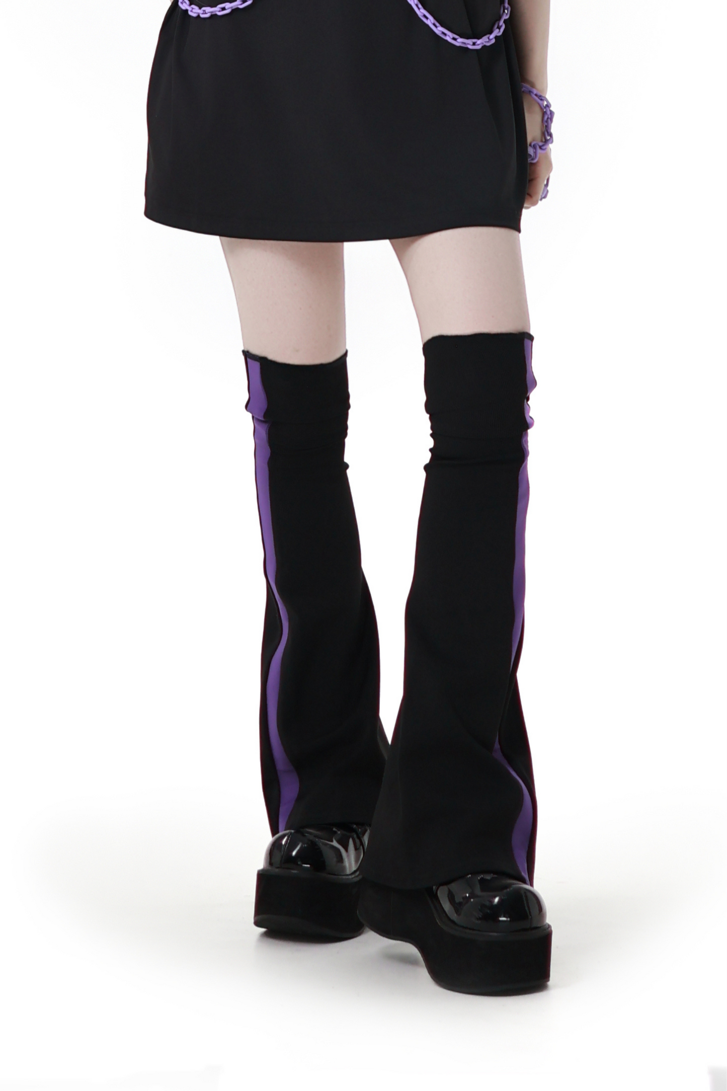 Subculture Loose Oversized T-shirt + Pants + Leg Warmers + Angel Devil Hairpins