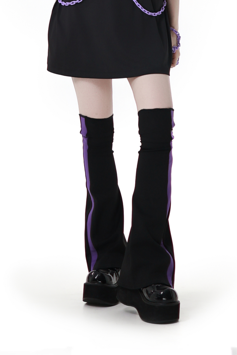 Subculture Loose Oversized T-shirt + Pants + Leg Warmers + Angel Devil Hairpins