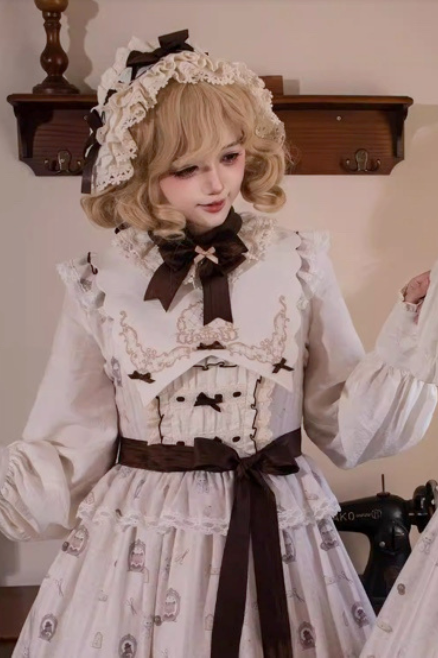 [pre-order Deadline: March 26] Cherry Lolita Dress + Jumper Skirt + Shirt + Bonnet + Headband