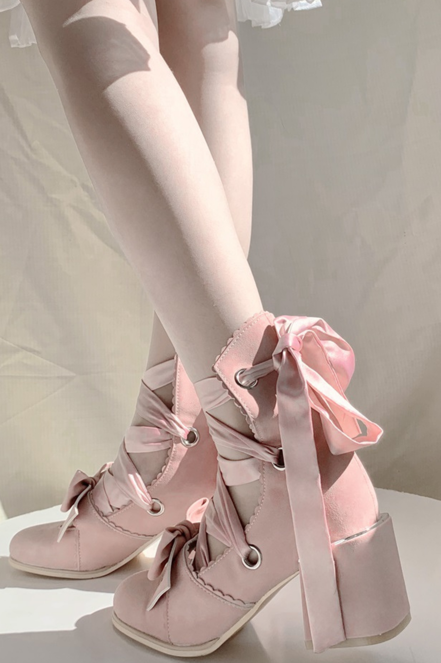 Ribbon Lace-up Lolita Shoes