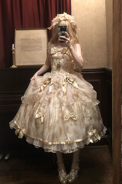 [pre-order Deadline: April 3] Gilded Fantasy Lolita Dress + Jumper Skirt