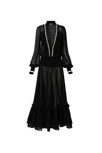 Modern Chiffon Y2k Long Dress