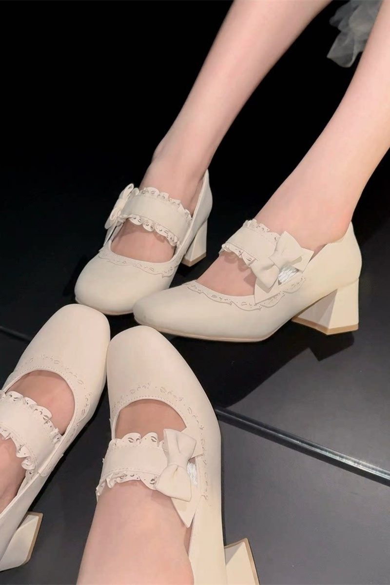 Butterfly Mid Heel Lolita Shoes