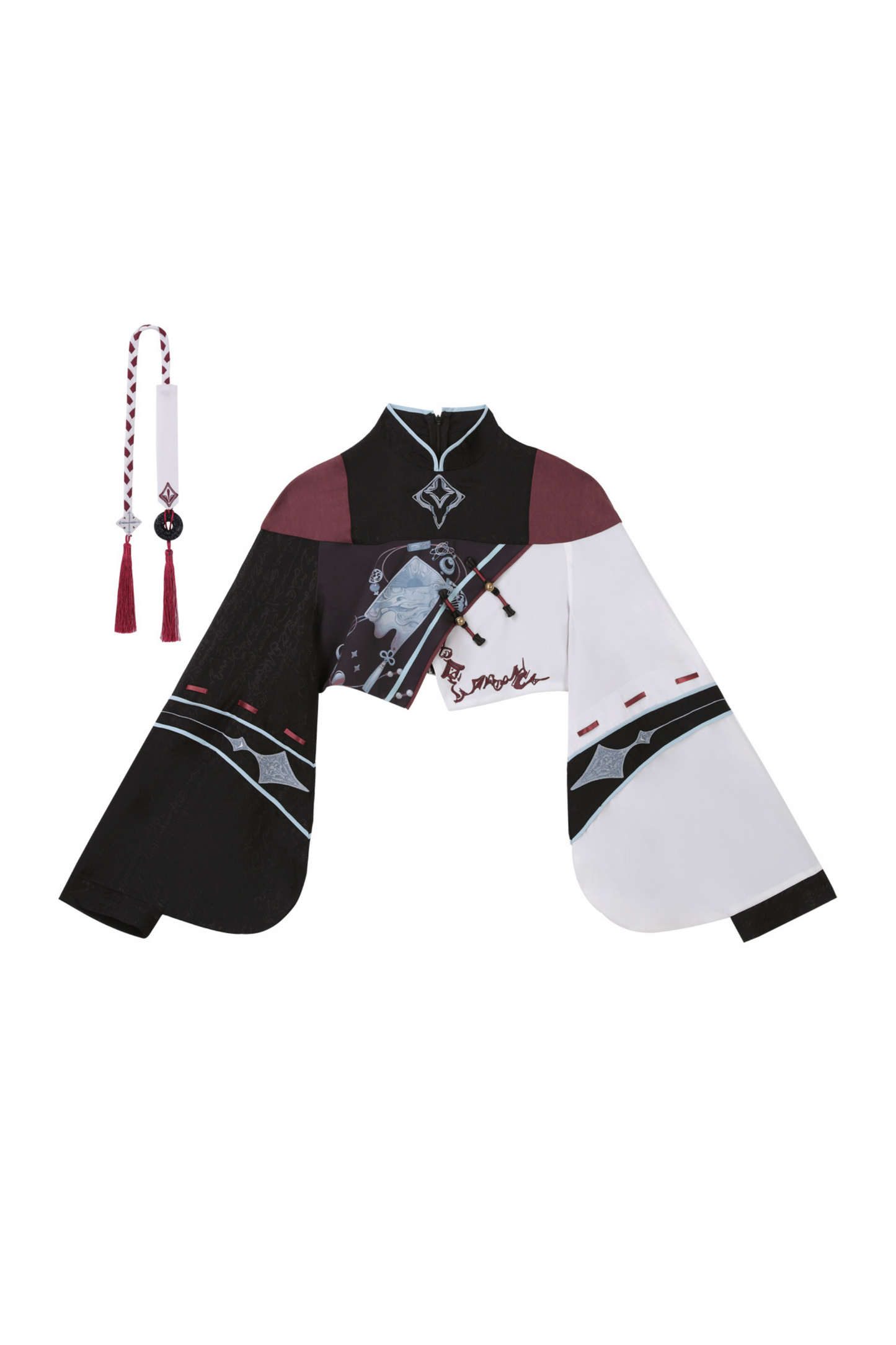 Devil's Chinese-style Jacket + Camisole + Pleated Skirt + Skirt Curtains