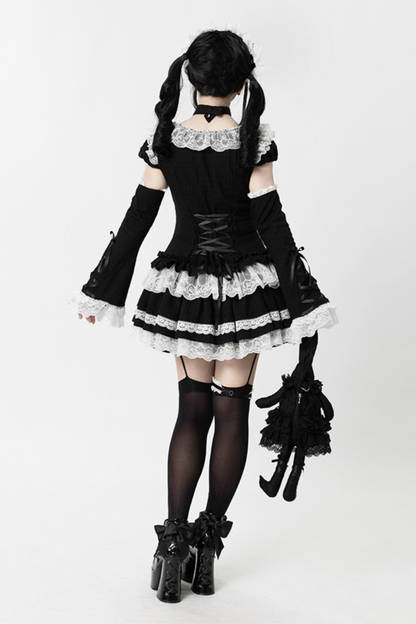 Gothic Doll Dress + Pants + Hairband
