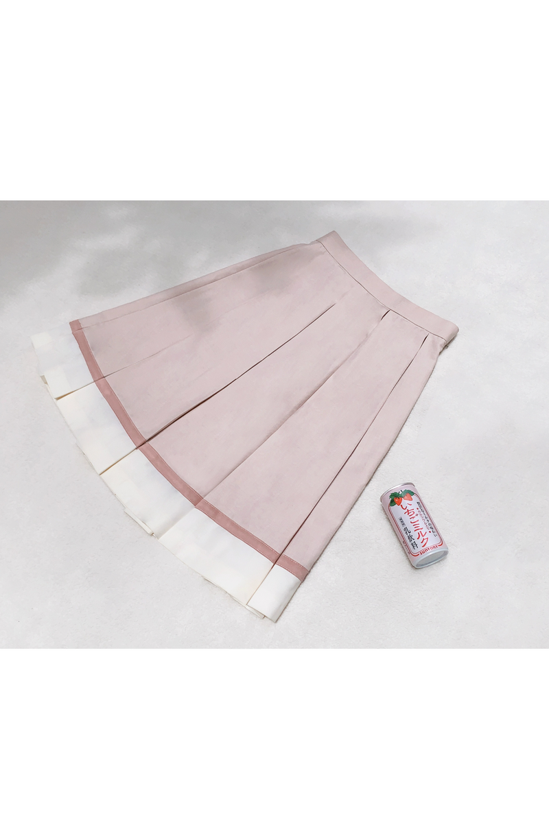 [pre-order] Retro Sweet College Tops + Pleated Skirt