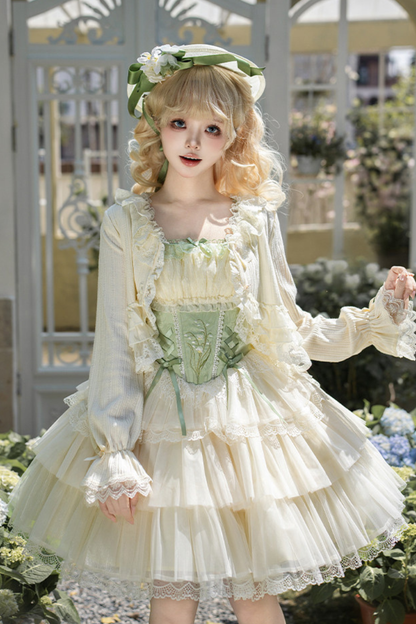 Flying Jupiter Lolita Jumper Skirt + Cardigan + Hat