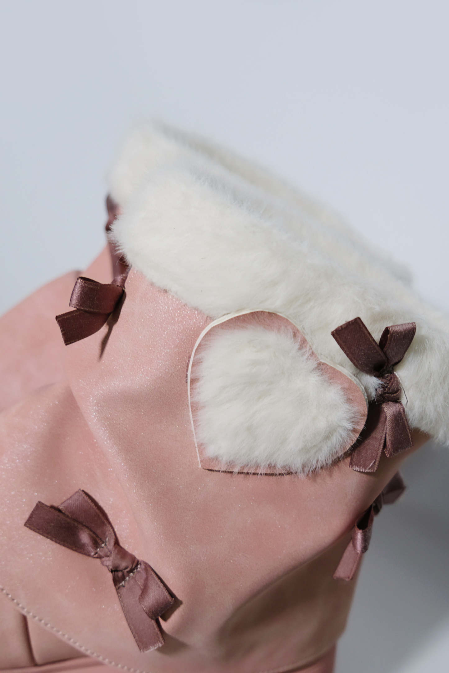 Velvet Ribbon Heart Short Boots