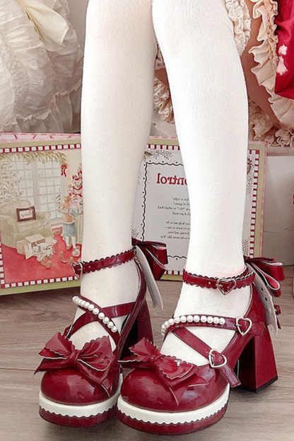 Sweet Ribbon Lolita Heels