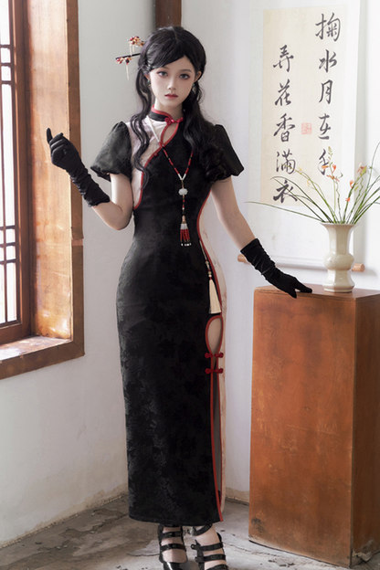 Retro Chinese-style Dress + Sleeves + Shawl + Accessories + Hairpin