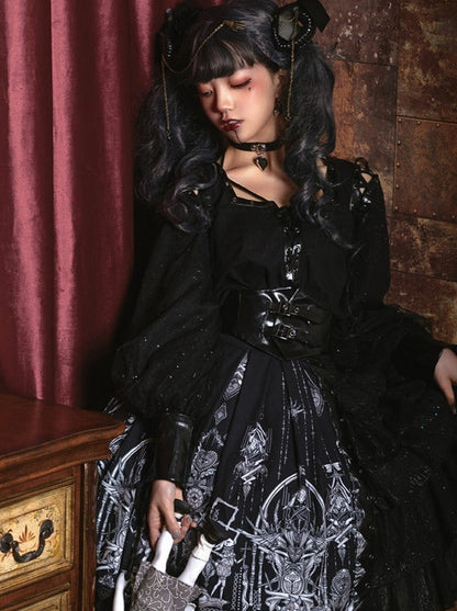 Sakura Love Lolita Heart Dark Gothic Dress
