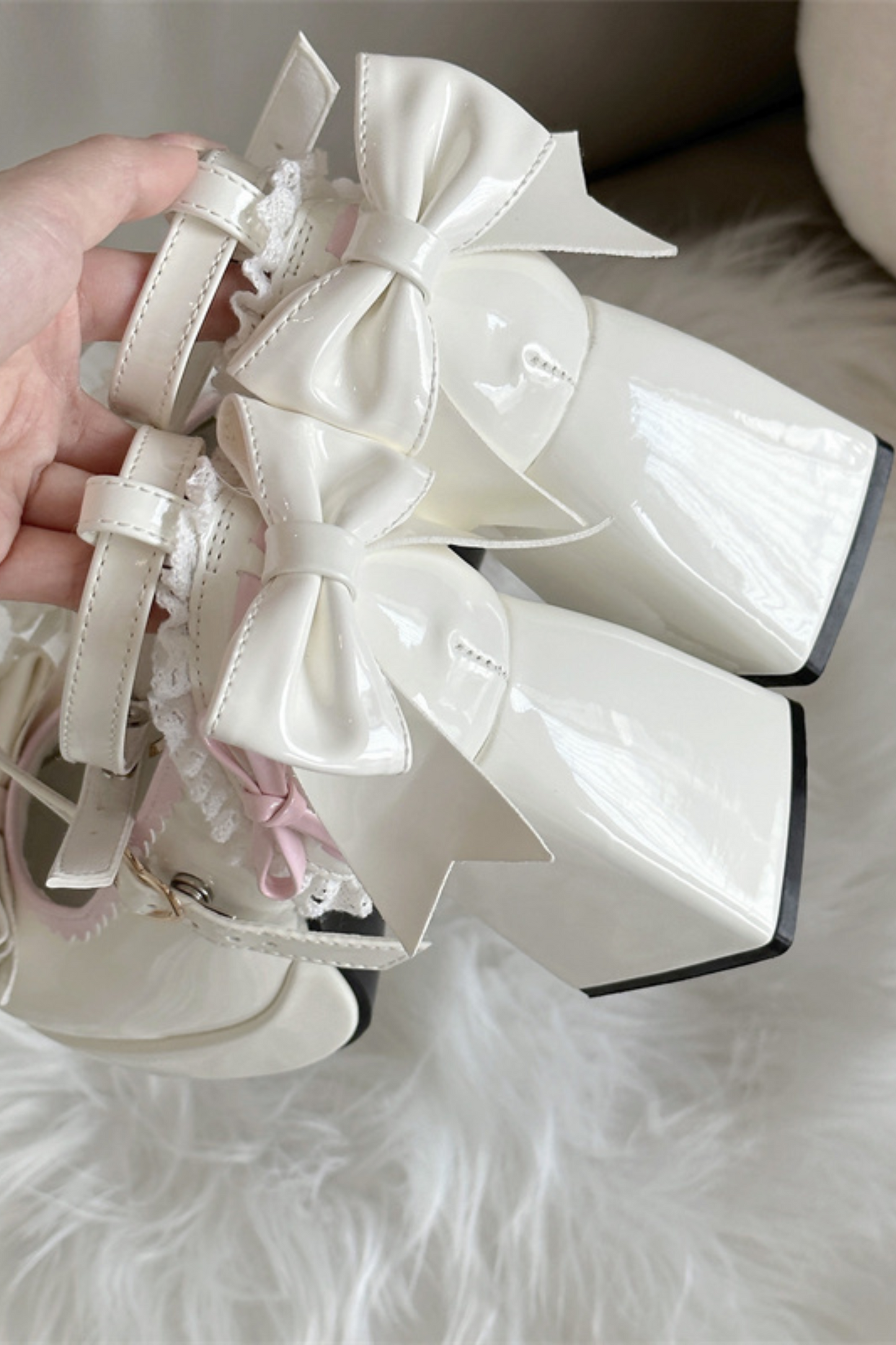 Ruffle Ribbon Lolita Shoes