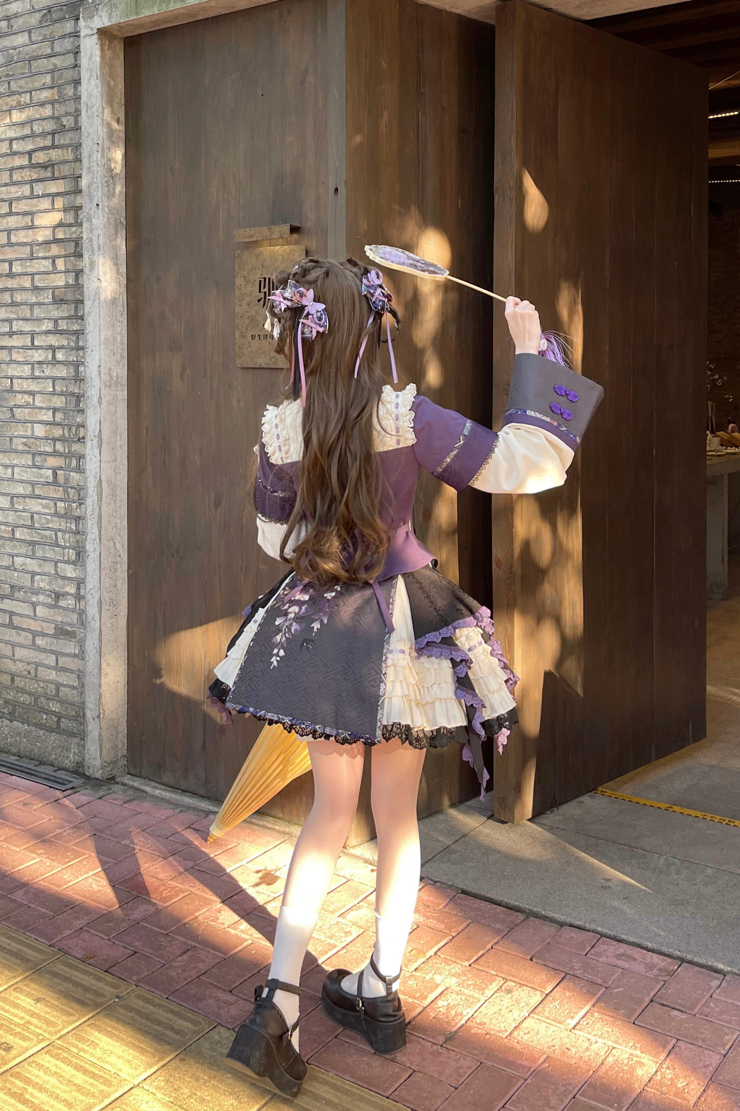 Chinese-style Girl Lolita Tops+skirt+headband+clip