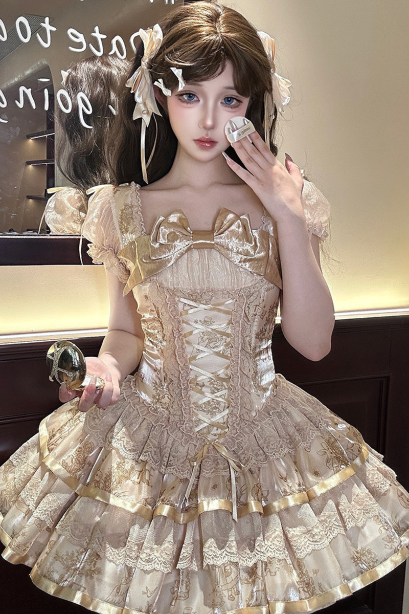 [pre-order Deadline: April 3] Gilded Fantasy Lolita Dress + Jumper Skirt