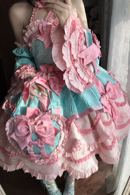 [pre-order Deadline: April 3] Sweet Ruffled Lolita Princess Ribbon Dress