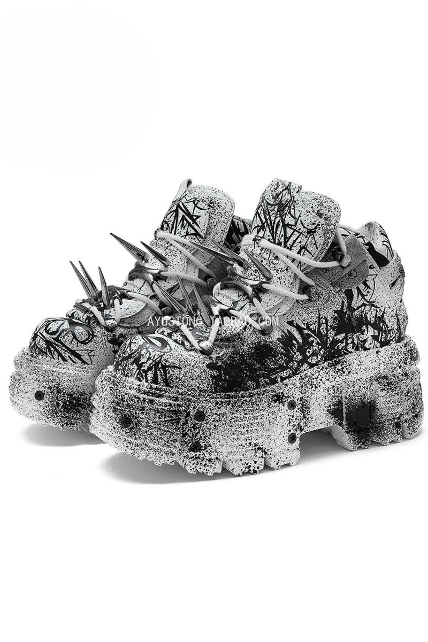 Crush Paint Design Platform Shoes