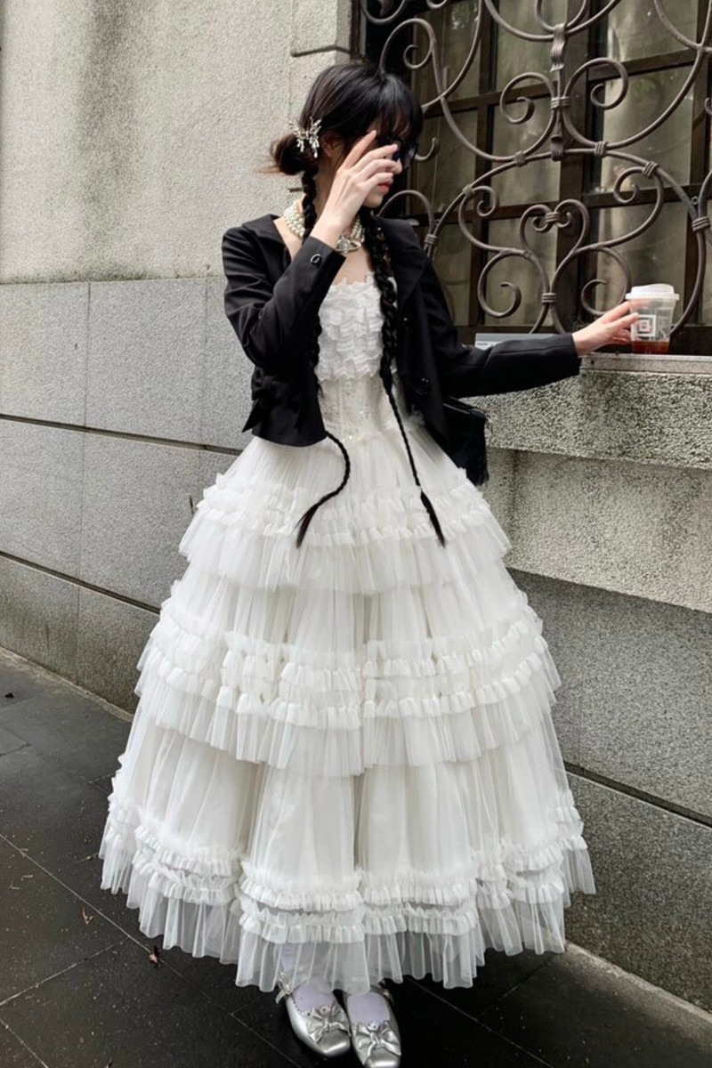 Lace Swan Lolita Camisole Dress
