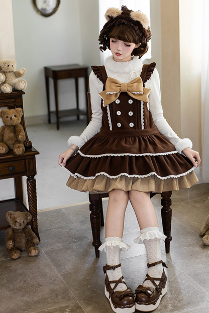 Doll Lolita Dress + Top + Animal Leg Loops + Animal Headband