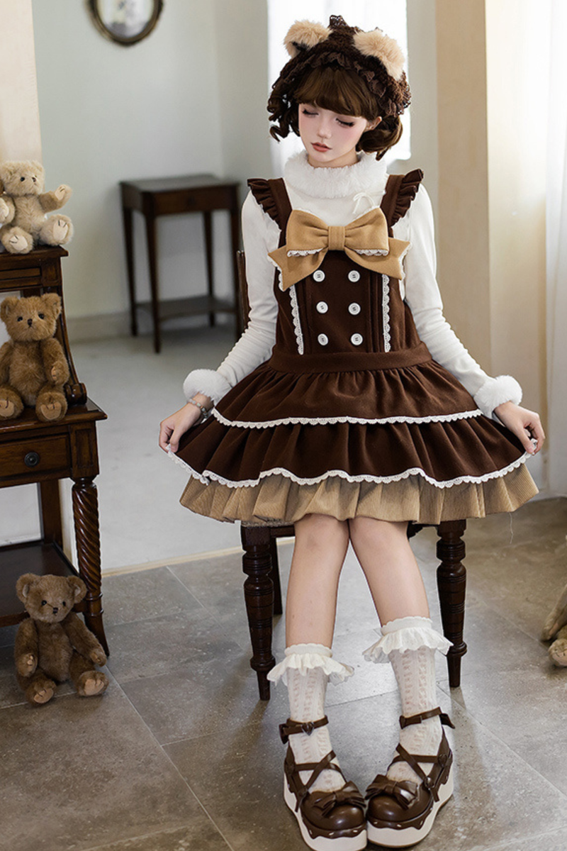 Doll Lolita Dress + Top + Animal Leg Loops + Animal Headband