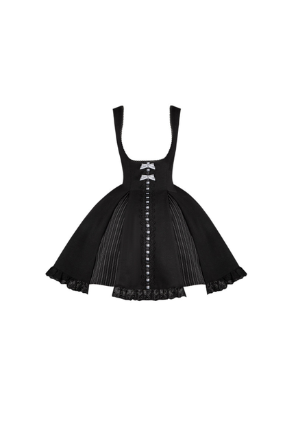 Sweet Lolita Flare Jumper Skirt + Tops + Hat + Ribbon + Collar
