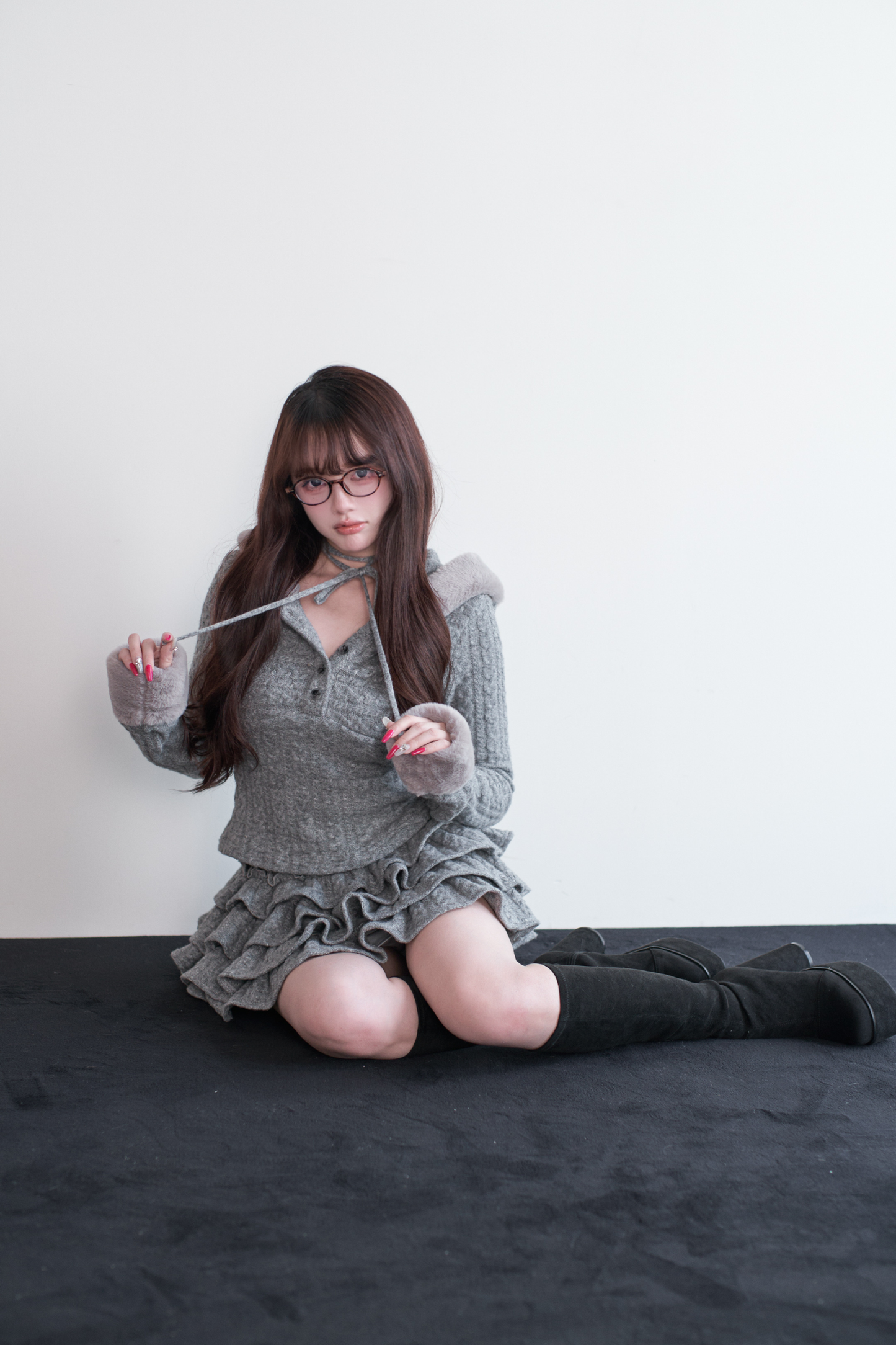 Cable Knit Top + Tiered Skirt