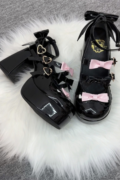 Biscuit Lolita Ribbon Shoes
