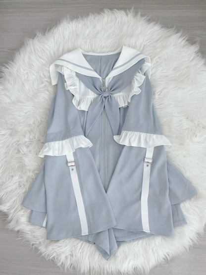 [angel Style] Aqua Medical Dress + Shorts Set
