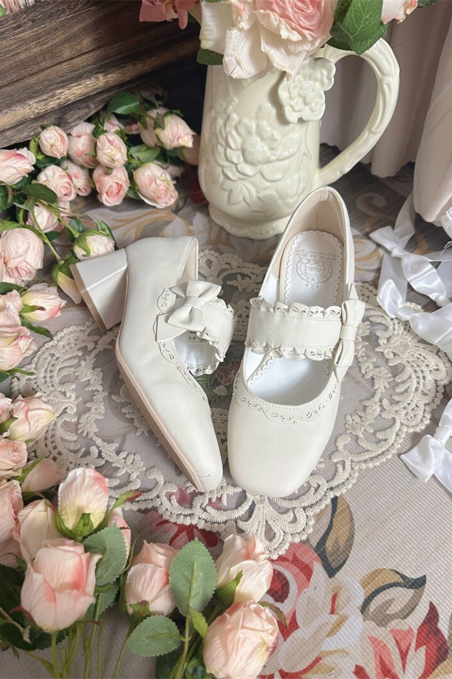 Butterfly Mid Heel Lolita Shoes
